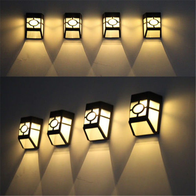 Outdoor Lighting For Fence - Настенный светодиодный светильник на солнечной батарее,