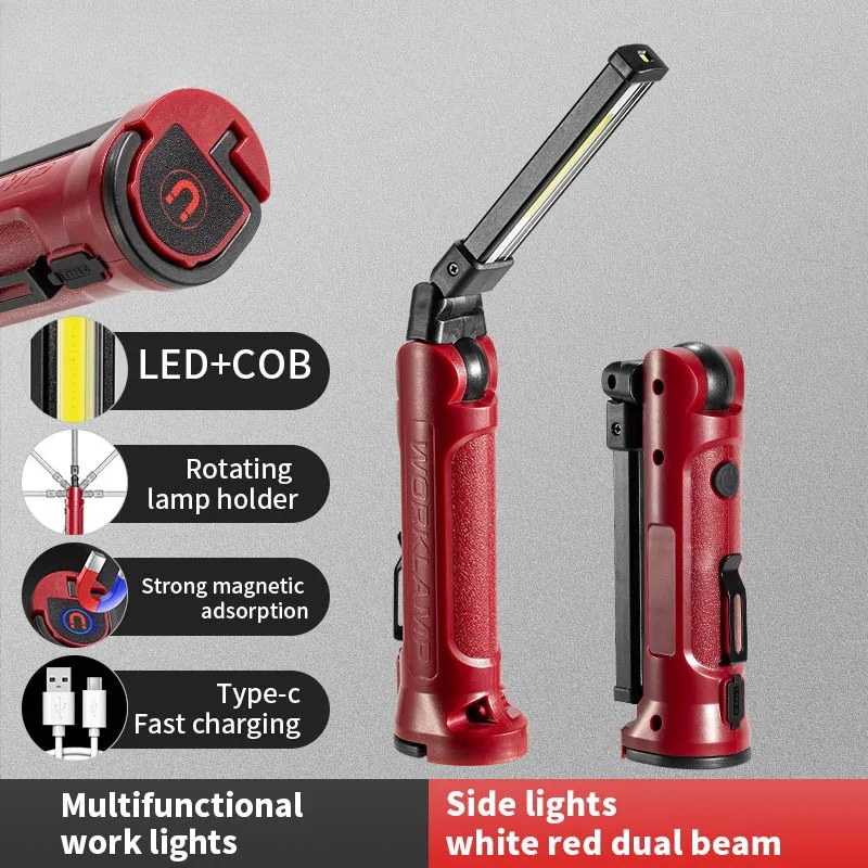 Outdoor Lighting Landscape - Светодиодный рабочий фонарь COB, перезаряжаемый складной