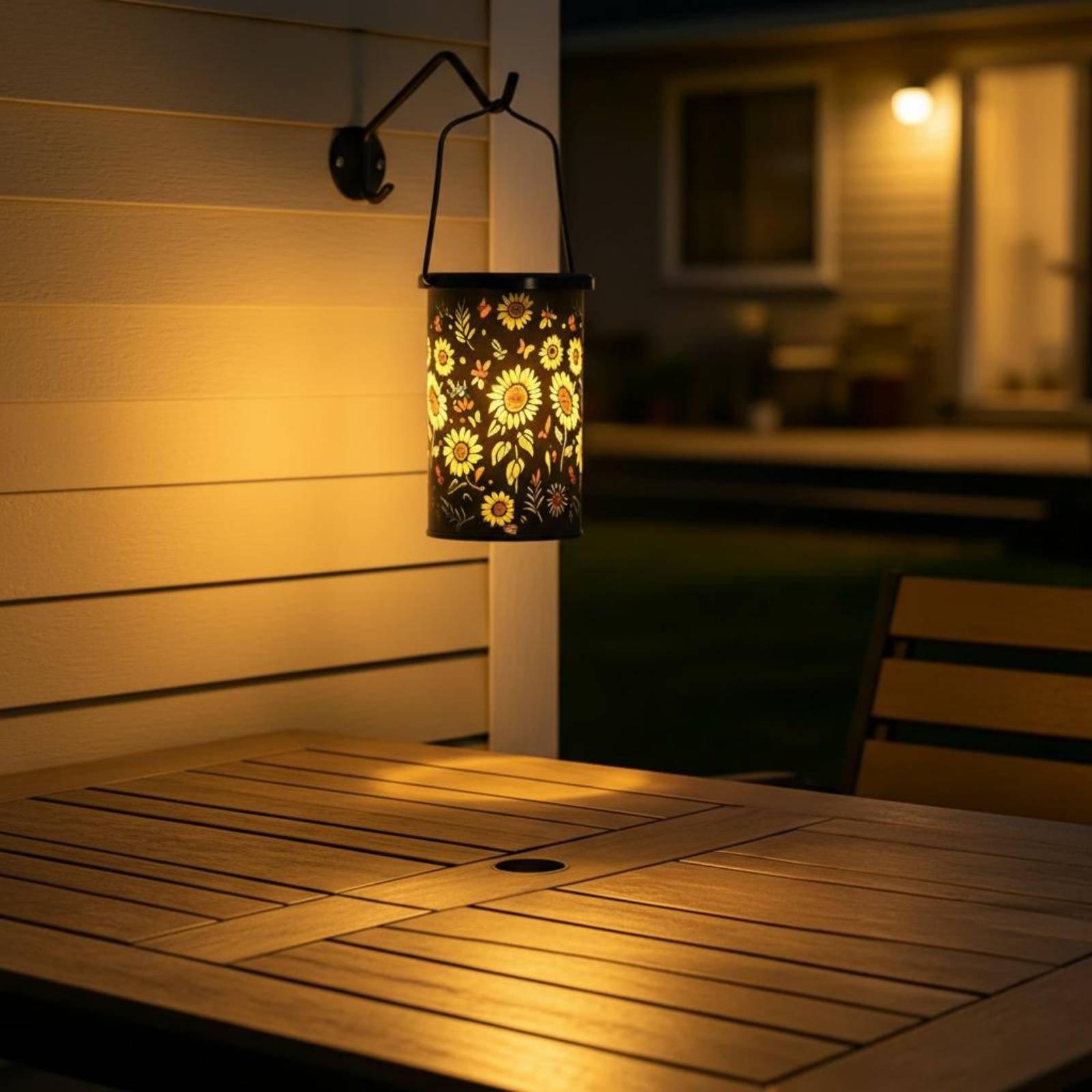 Outdoor Lighting Patio - Солнечный фонарь с цветочным узором в