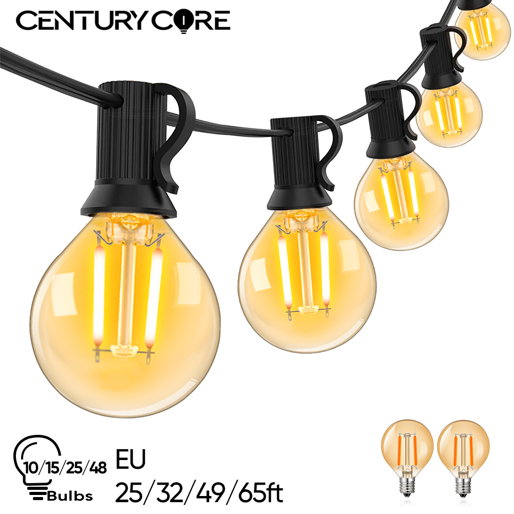 Outdoor Lighting Sconce - Винтажная светодиодная уличная гирлянда G40, 220