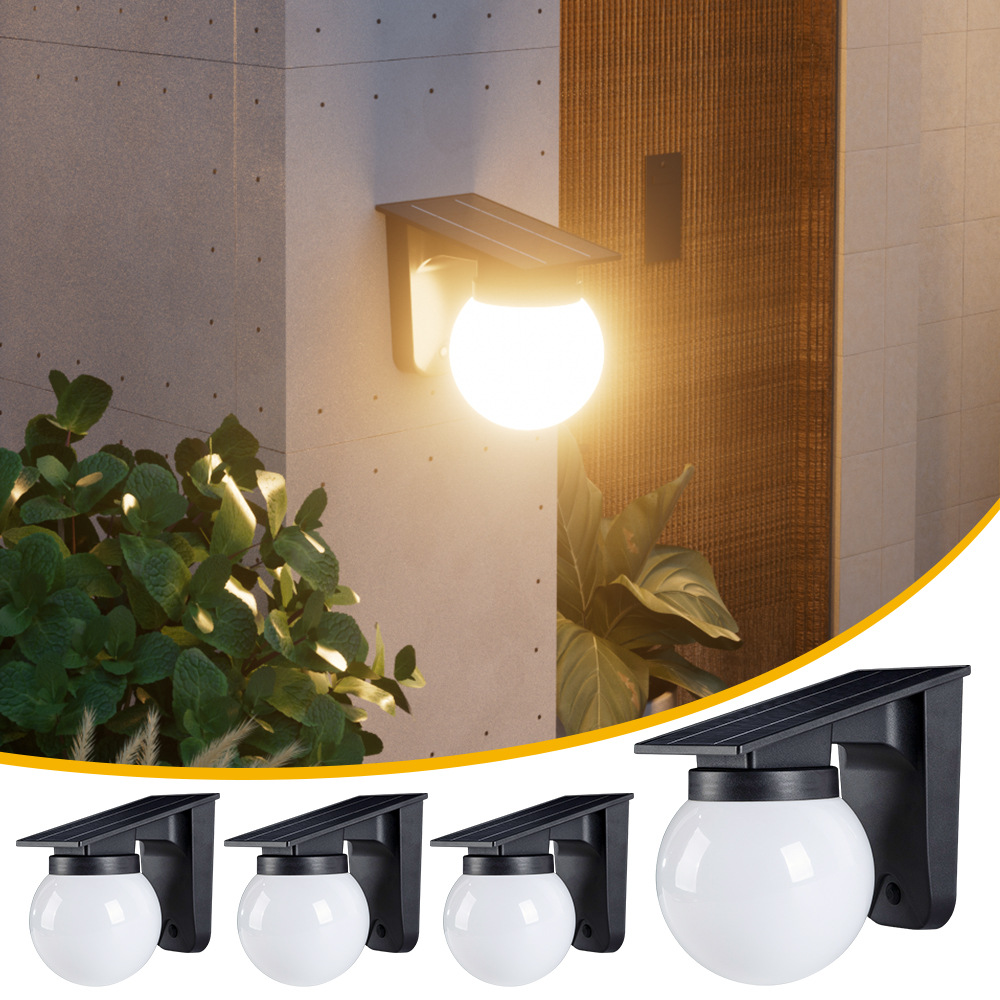 Outdoor Lighting With Outlet - Солнечные сферические настенные светильники для улицы,