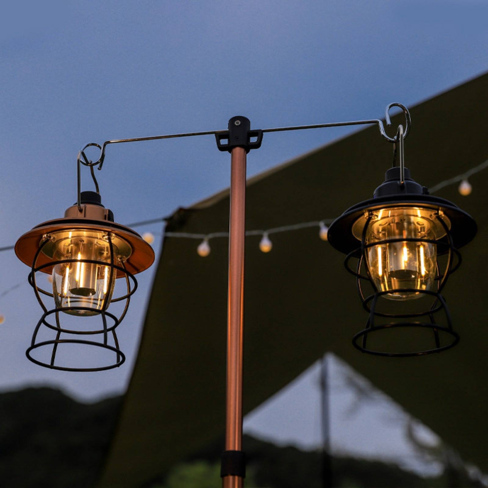 Outdoor Lighting Pole - Телескопическая подставка-штатив с крючками для подвесной