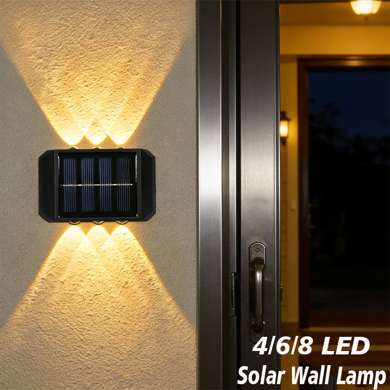 Outdoor Lighting With Outlet - Солнечный уличный светильник на 4/6/8 светодиодов,