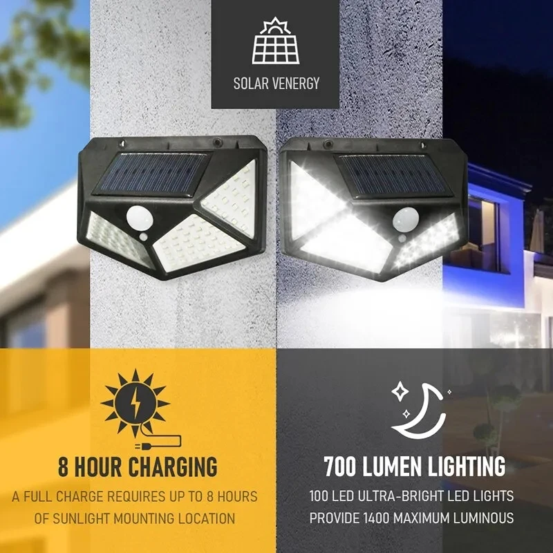 Outdoor Lighting Manufacturers - 100 светодиодов Многофункциональная солнечная лампа для