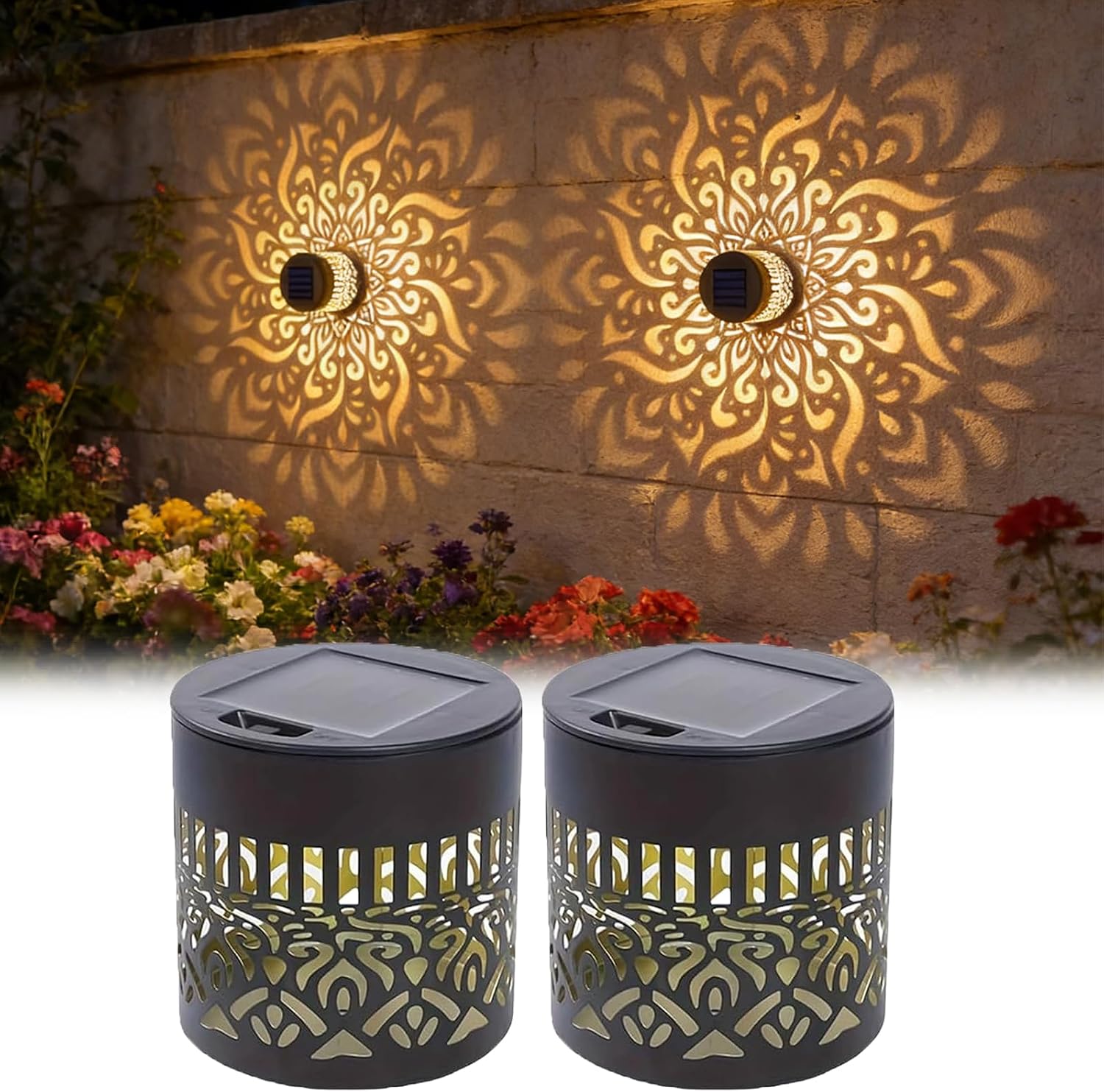 Outdoor Lighting For Fence - Набор из 2 солнечных садовых фонарей
