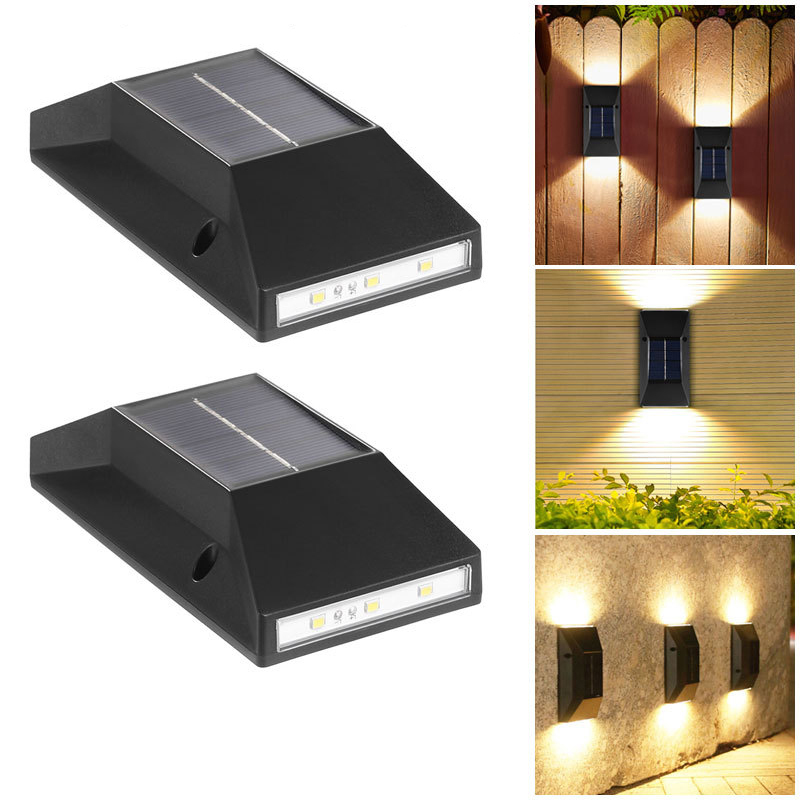 Outdoor Lighting For Fence - 6-светодиодные солнечные настенные лампы для наружного