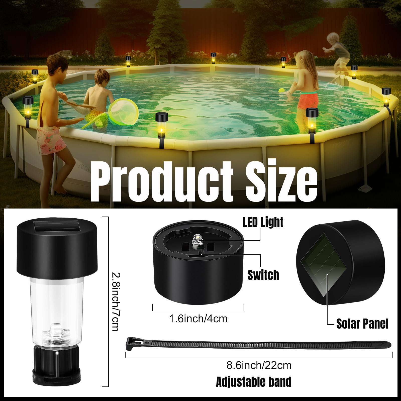 6-паковочная рамка для солнечн – обзор и цена Pond Light Submersible