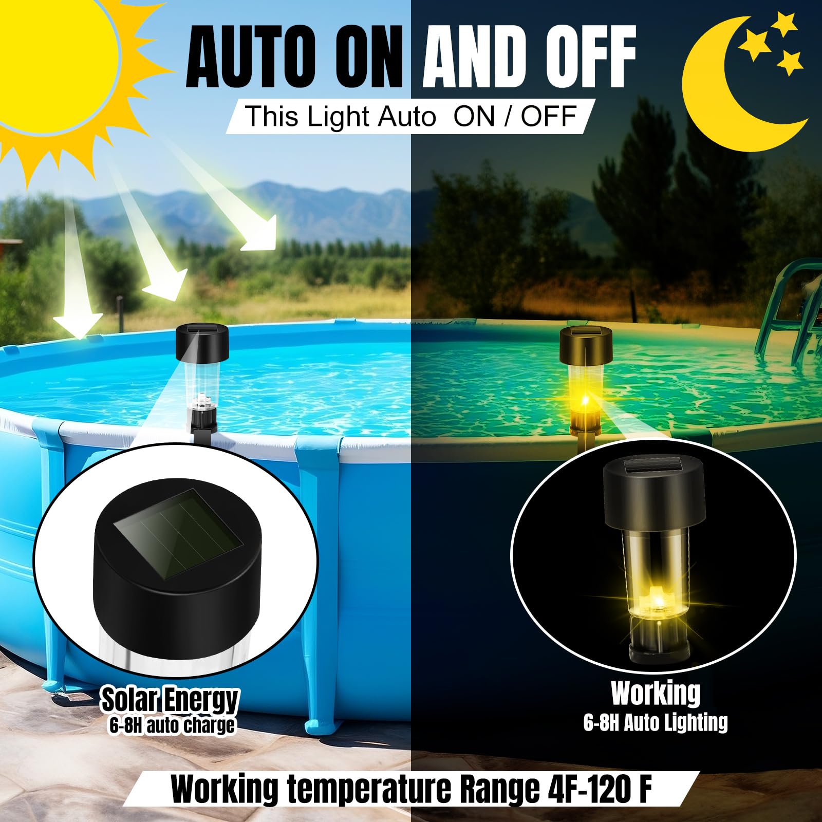 6-паковочная рамка для солнечн – обзор и цена Pond Light Submersible