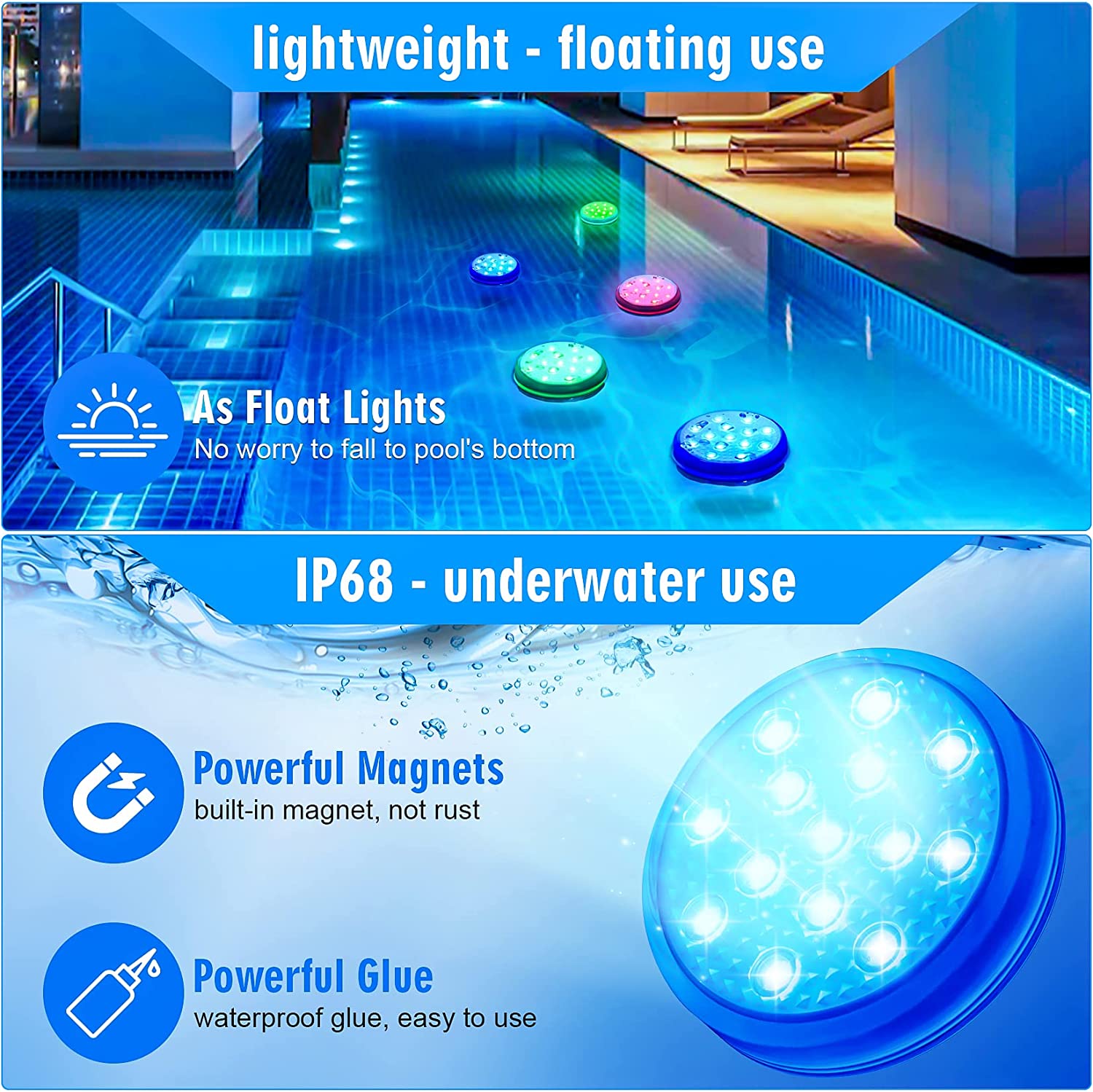 Перезаряжаемые подводные погру – обзор и цена Pond Light Submersible