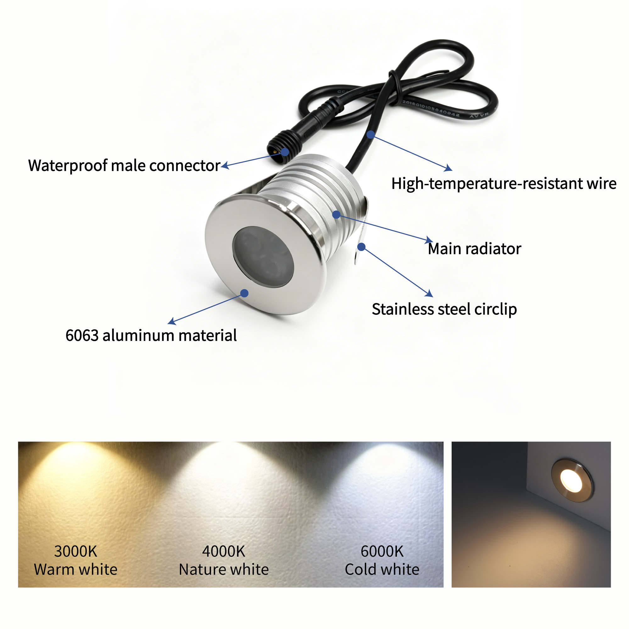 Светодиодсветильник подводная  – обзор и цена Pond Light Submersible