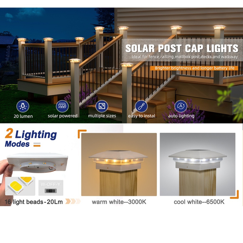 Набор из 4 солнечных светильни – обзор и цена Outdoor Lighting For Fence