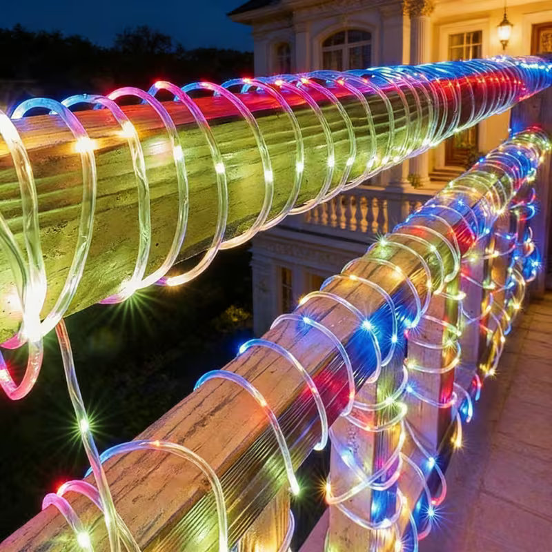 Солнечные гирлянды-трубки 50/1 – обзор и цена Outdoor Lighting For Fence