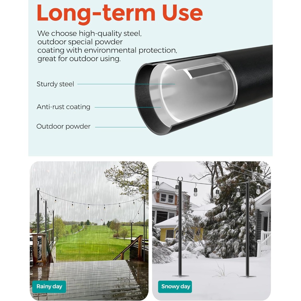 Land·voi 4-pak гирляндных фона – обзор и цена Outdoor Lighting Pole